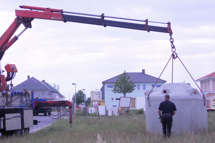 Betonzisterne für die Retention von Regenwasser