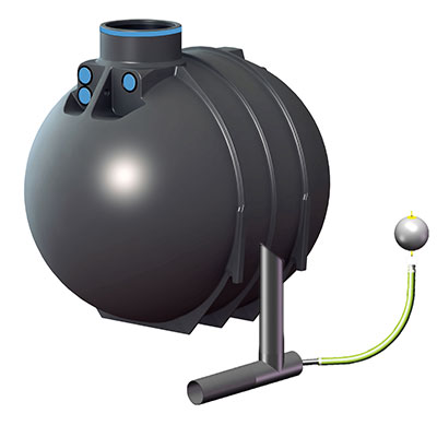 Regenwasserrückhaltung mit einer Zisterne